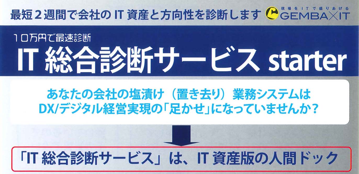 10万円で最速診断 IT総合診断サービス STRATER