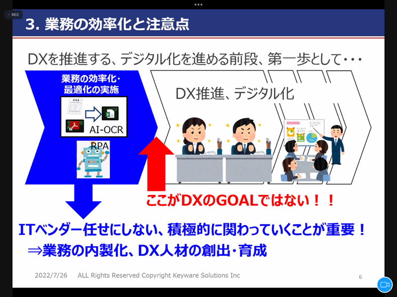 業務の効率化と注意点